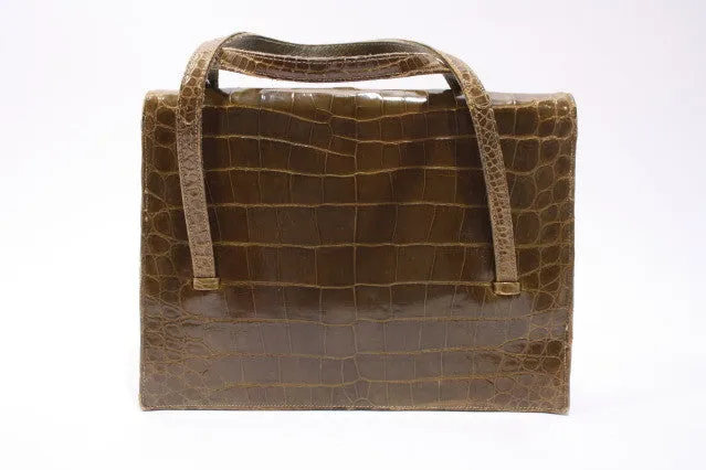 1950s LUCILLE DE PARIS Alligator Handbag