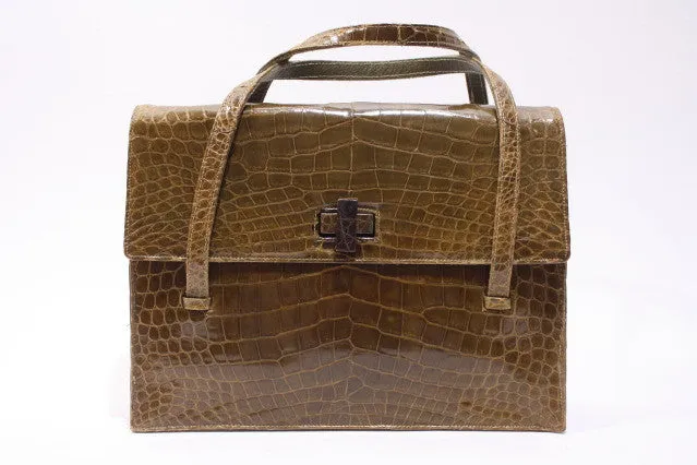 1950s LUCILLE DE PARIS Alligator Handbag