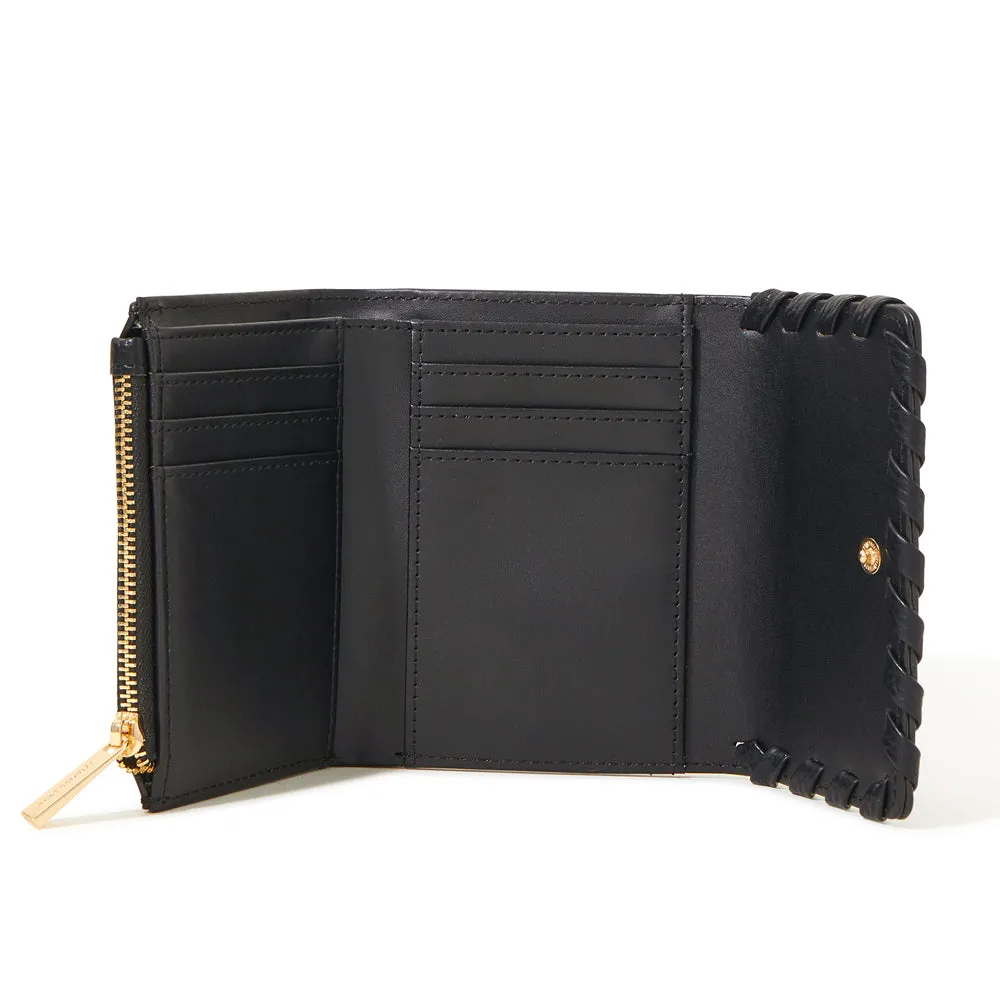 Accessorize London Black Whipstitch Purse