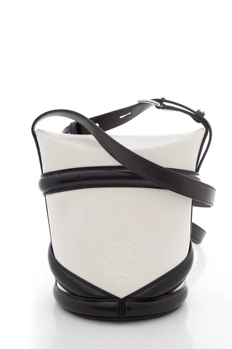 Alexander McQueen THE CURVE  Black & White Handbag