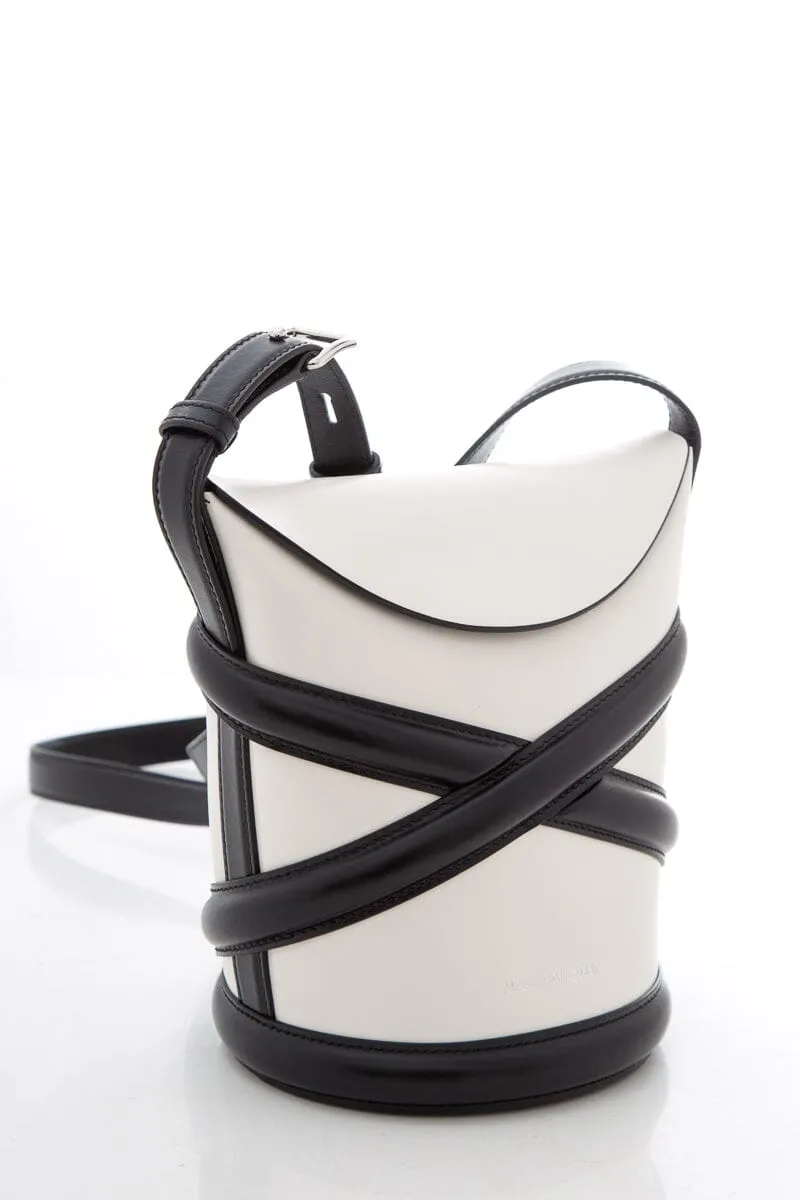 Alexander McQueen THE CURVE  Black & White Handbag