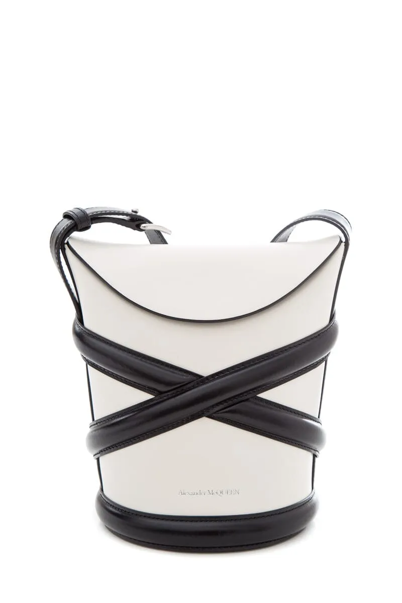 Alexander McQueen THE CURVE  Black & White Handbag