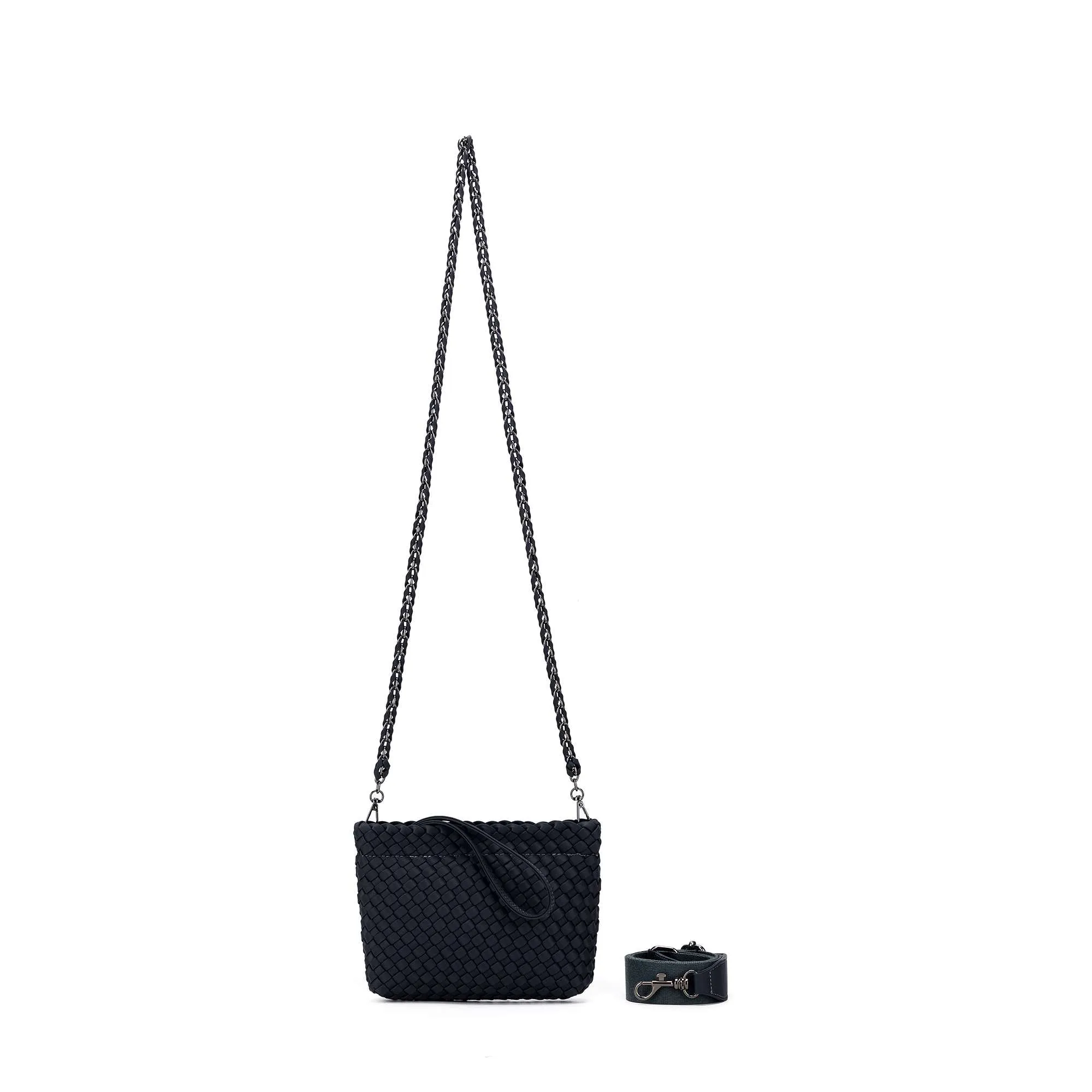 Aria Charcoal Clutch Crossbody Bag