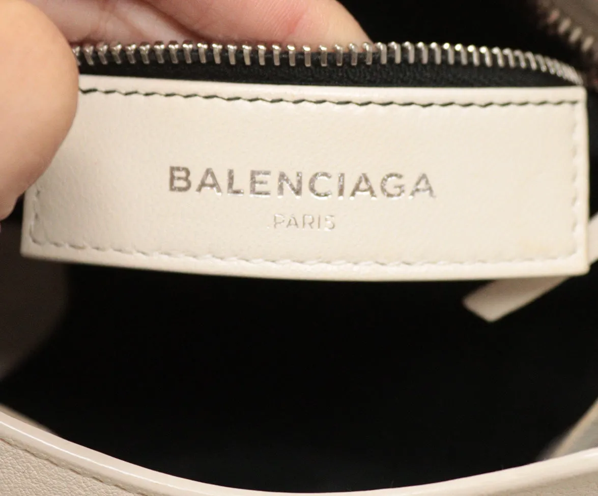 Balenciaga White Mini City Classic Shoulder Bag