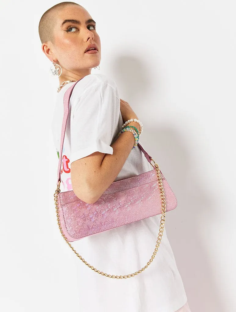 Beck Pink Glitz Shoulder Bag