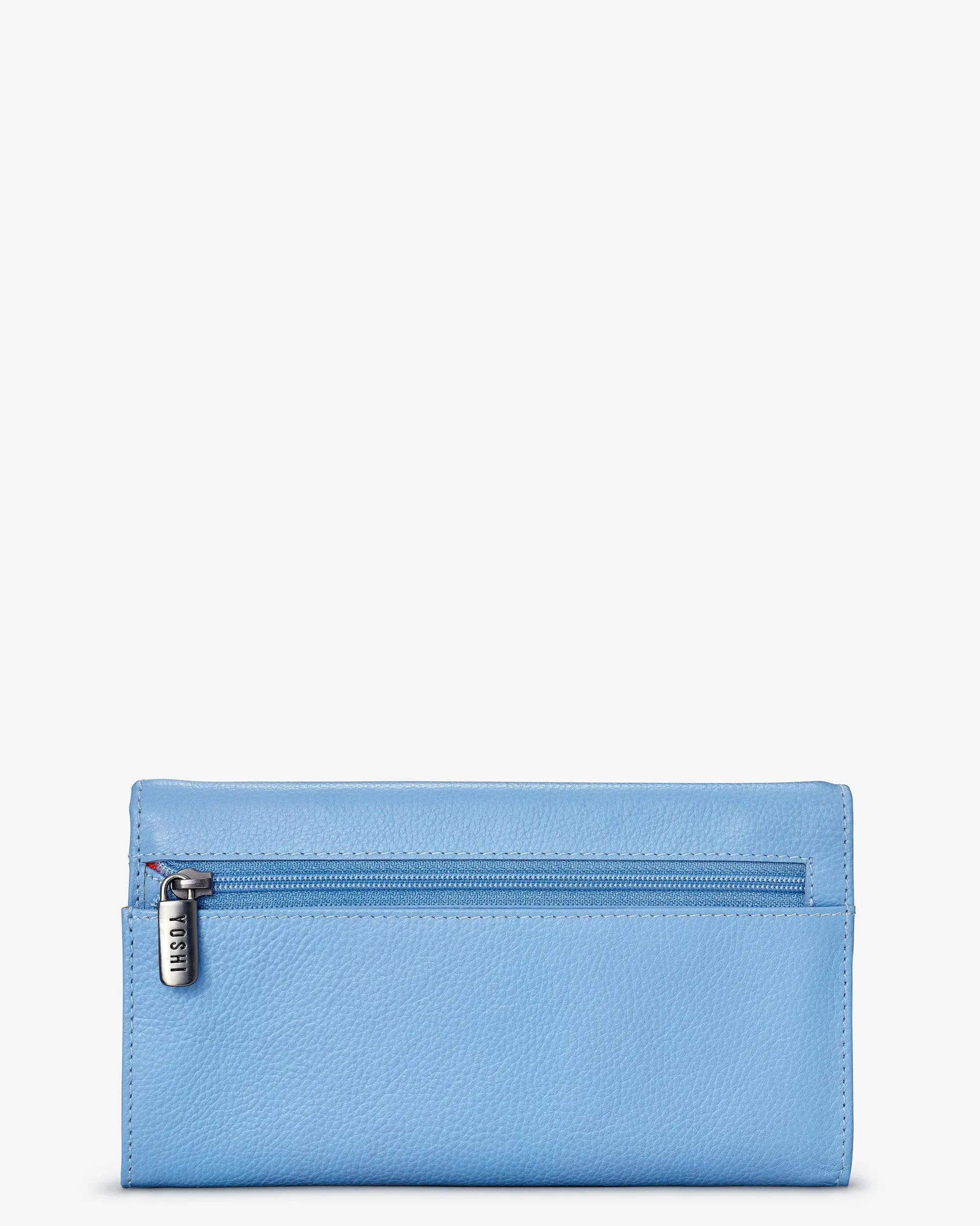 Bee Happy Blue Leather Hudson Purse