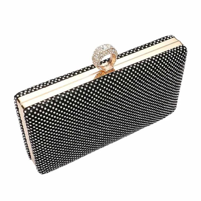 Bling Rectangle Clutch Evening Crossbody Bag