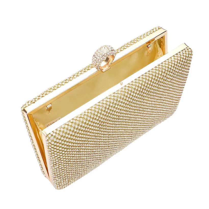 Bling Rectangle Clutch Evening Crossbody Bag