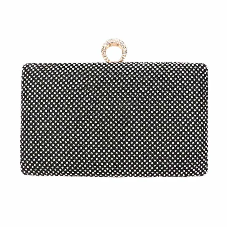 Bling Rectangle Clutch Evening Crossbody Bag