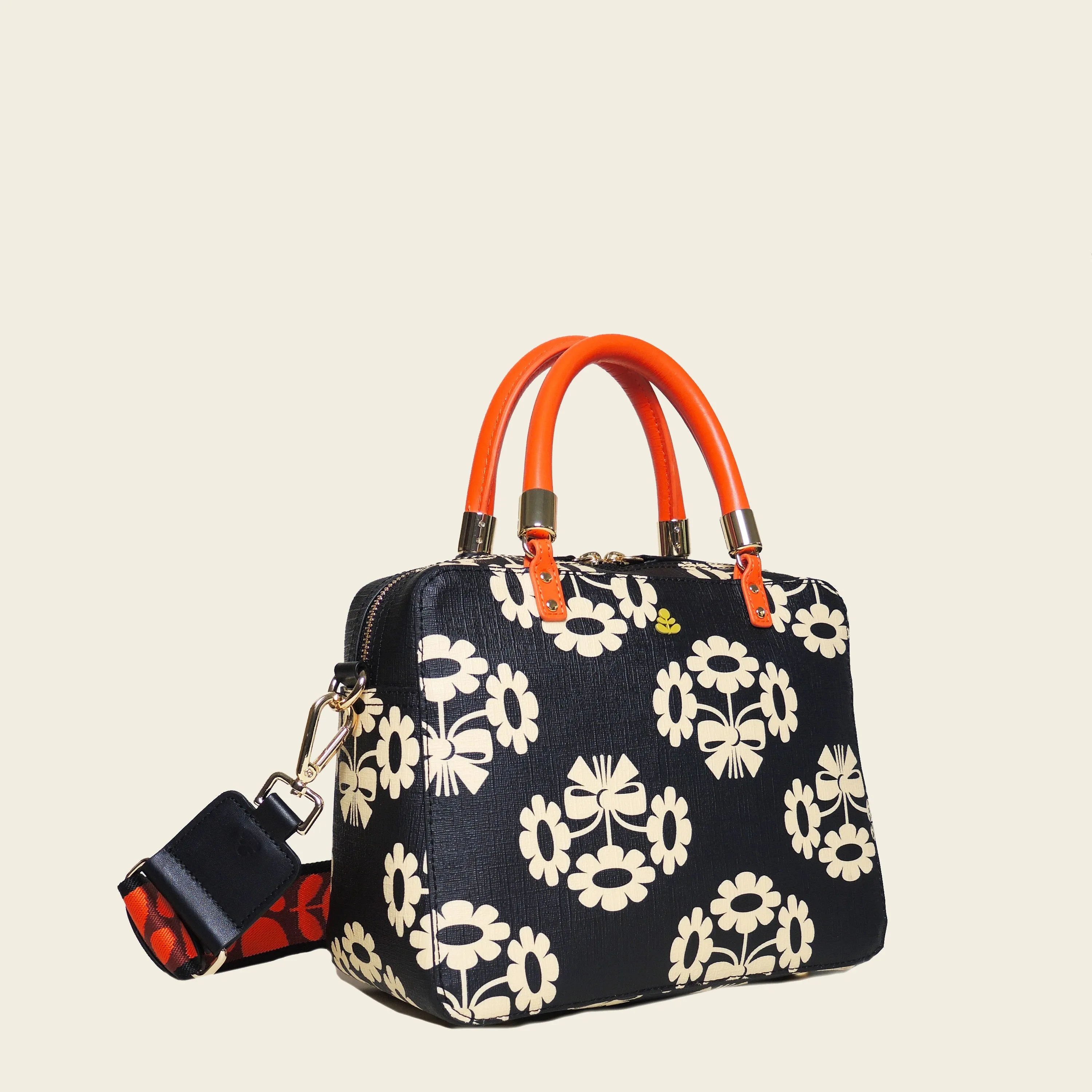 Block Medium Handbag - Posey Flower Midnight