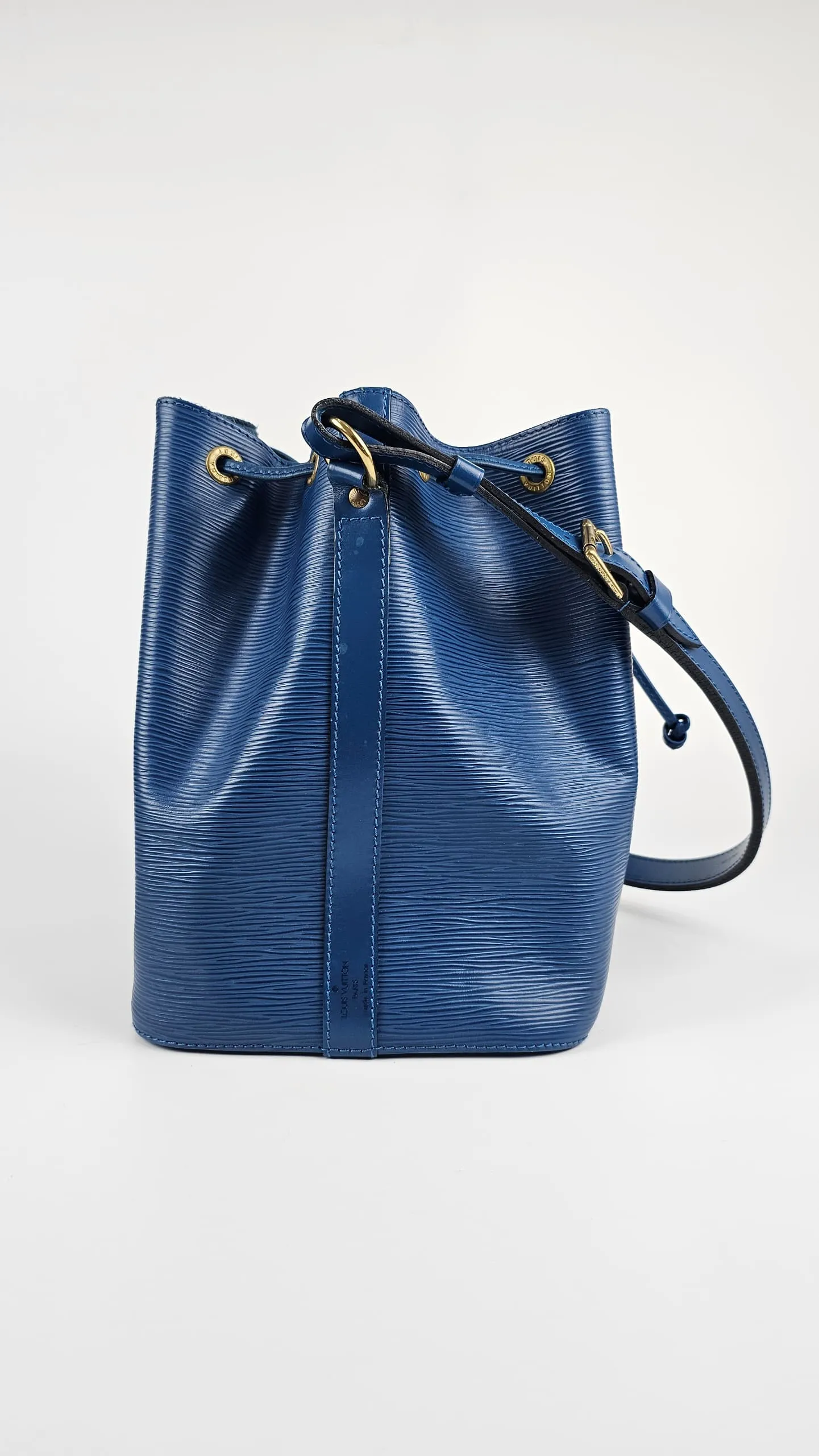 Blue Epi Petit Noe Bucket Bag