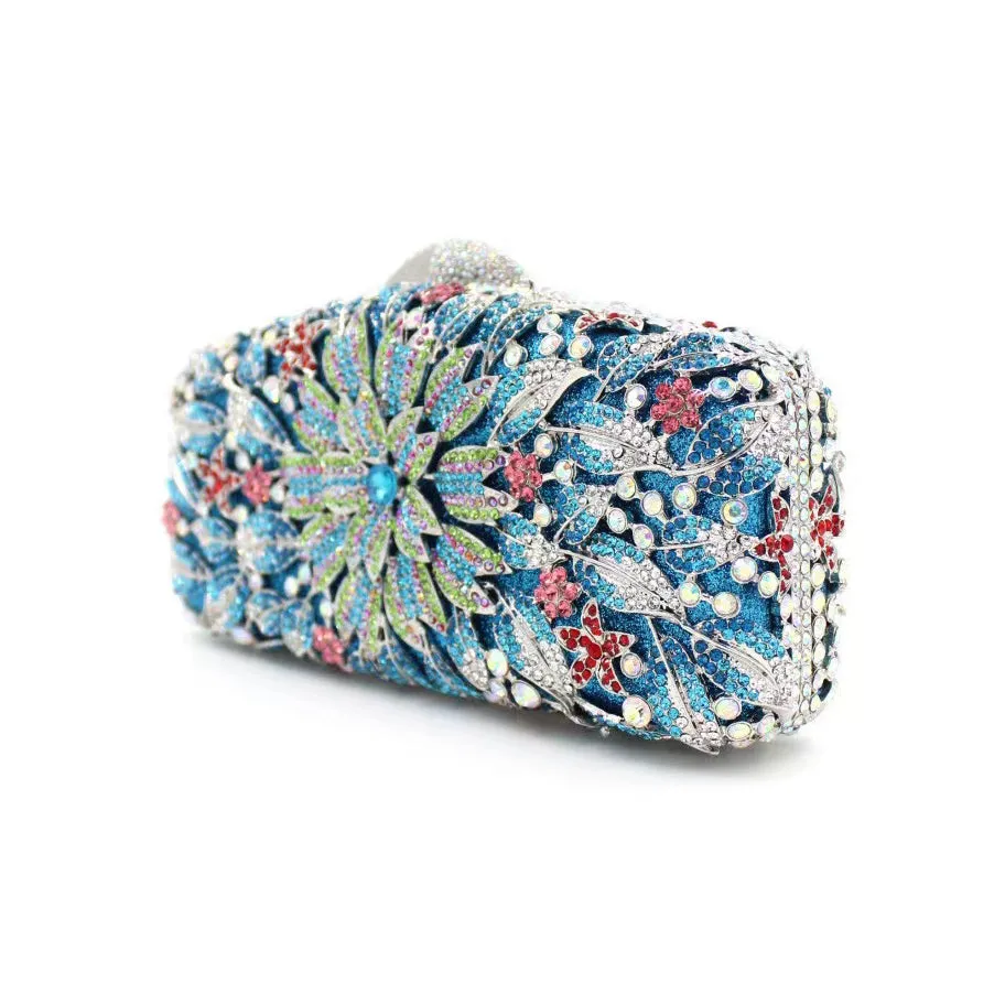 Bridal Inlaid Rhinestone Marigold Clutch, Evening Bag -i7bags