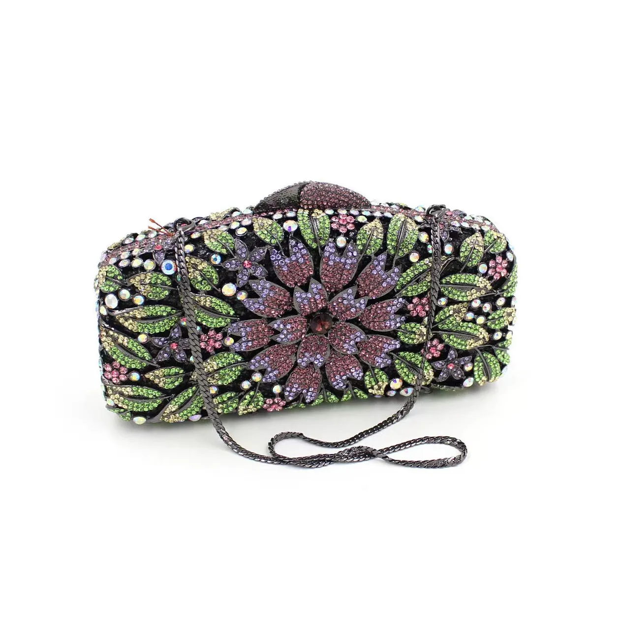 Bridal Inlaid Rhinestone Marigold Clutch, Evening Bag -i7bags