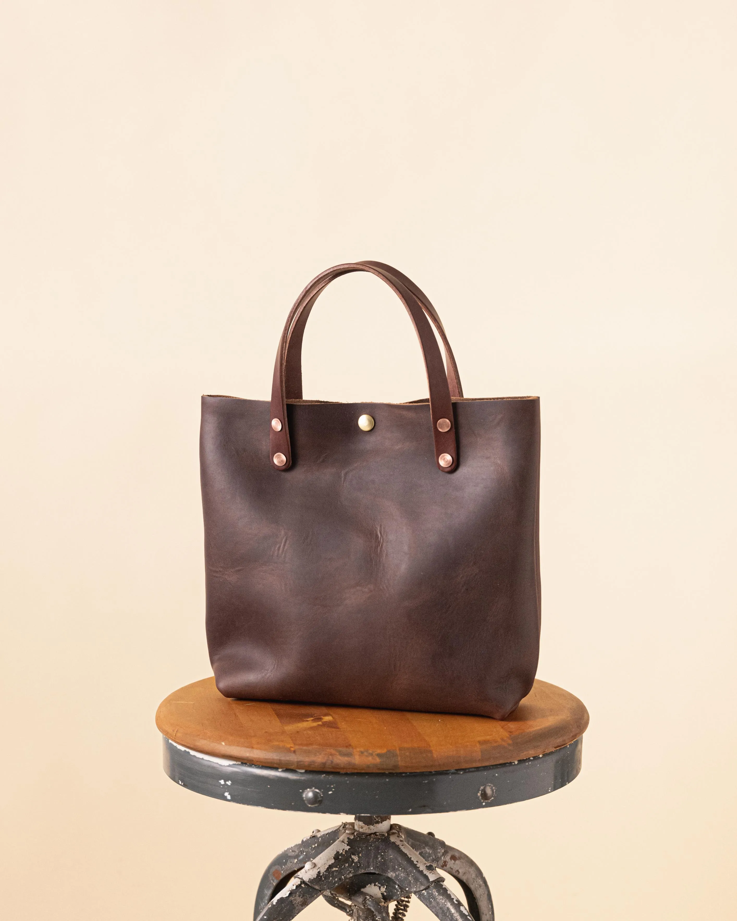 Brown Chromexcel Mini Tote