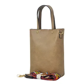 Camel Faux Leather NGIL Bucket Handbag