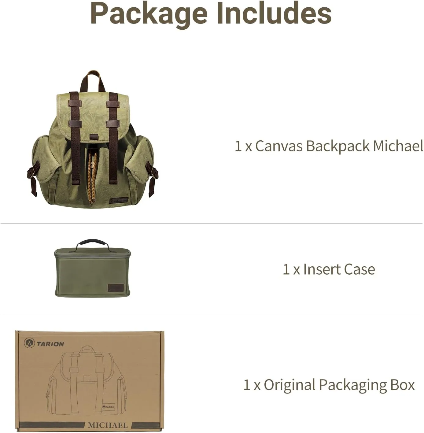 Canvas Camera Backpack Michael