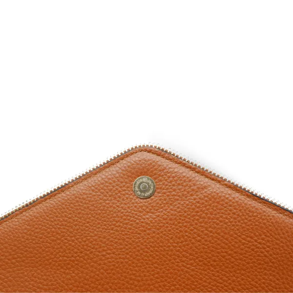 CASTLECRAG - Tan Clutch Bag with Zip Detail