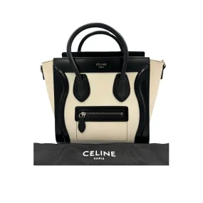 Celine Luggage Nano Handbag White