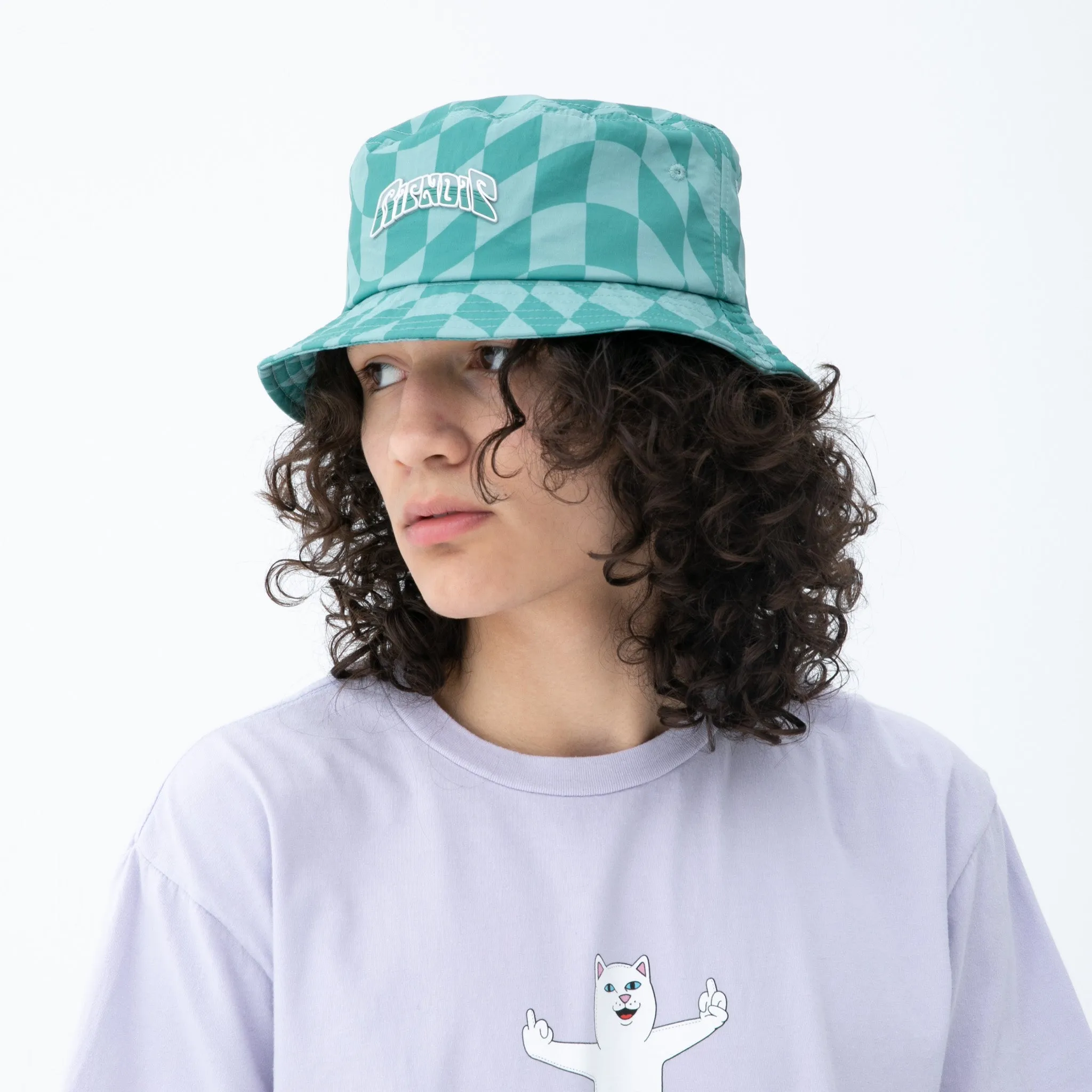 Checked Bucket Hat (Olive)