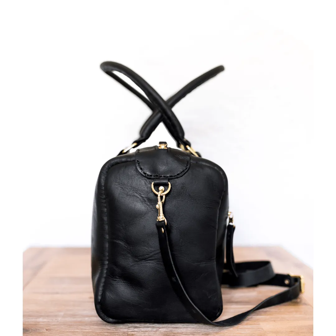 Classic Leather Priscilla Handbag - Black