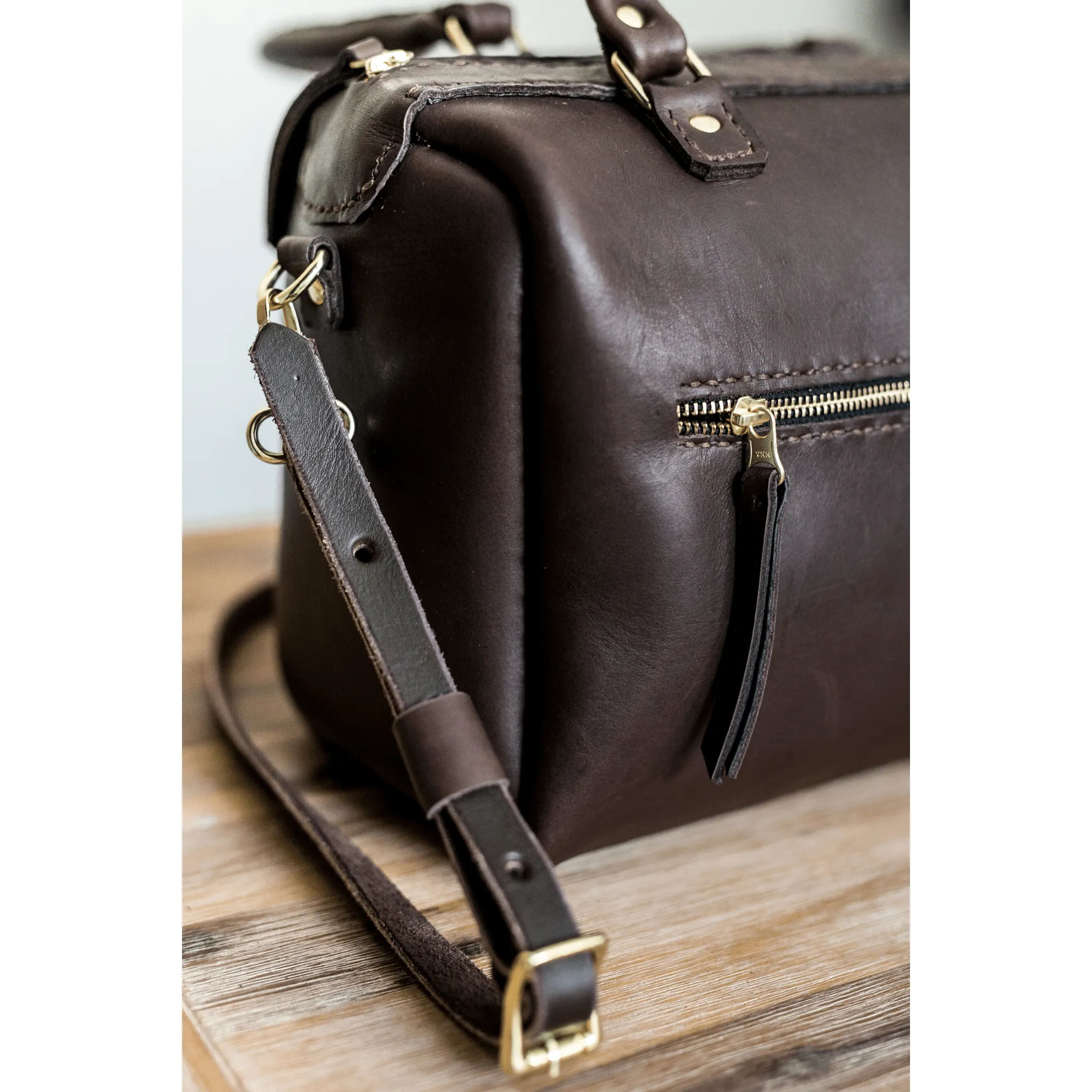 Classic Leather Priscilla Handbag - Chocolate