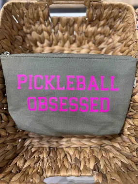 Clutch Bag Olive with PIckleball Obsessed