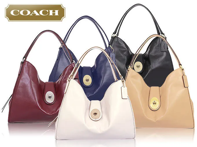 COACH CARLYLE SHOULDER BAG IN SMOOTH LEATHER