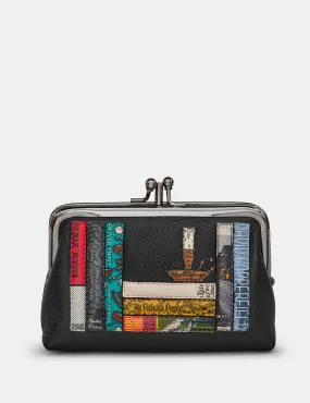 Dickens Bookworm Black Leather Aubrey Frame Purse