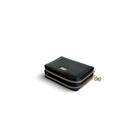 DOUBLE ZIP WALLET PU BLACK