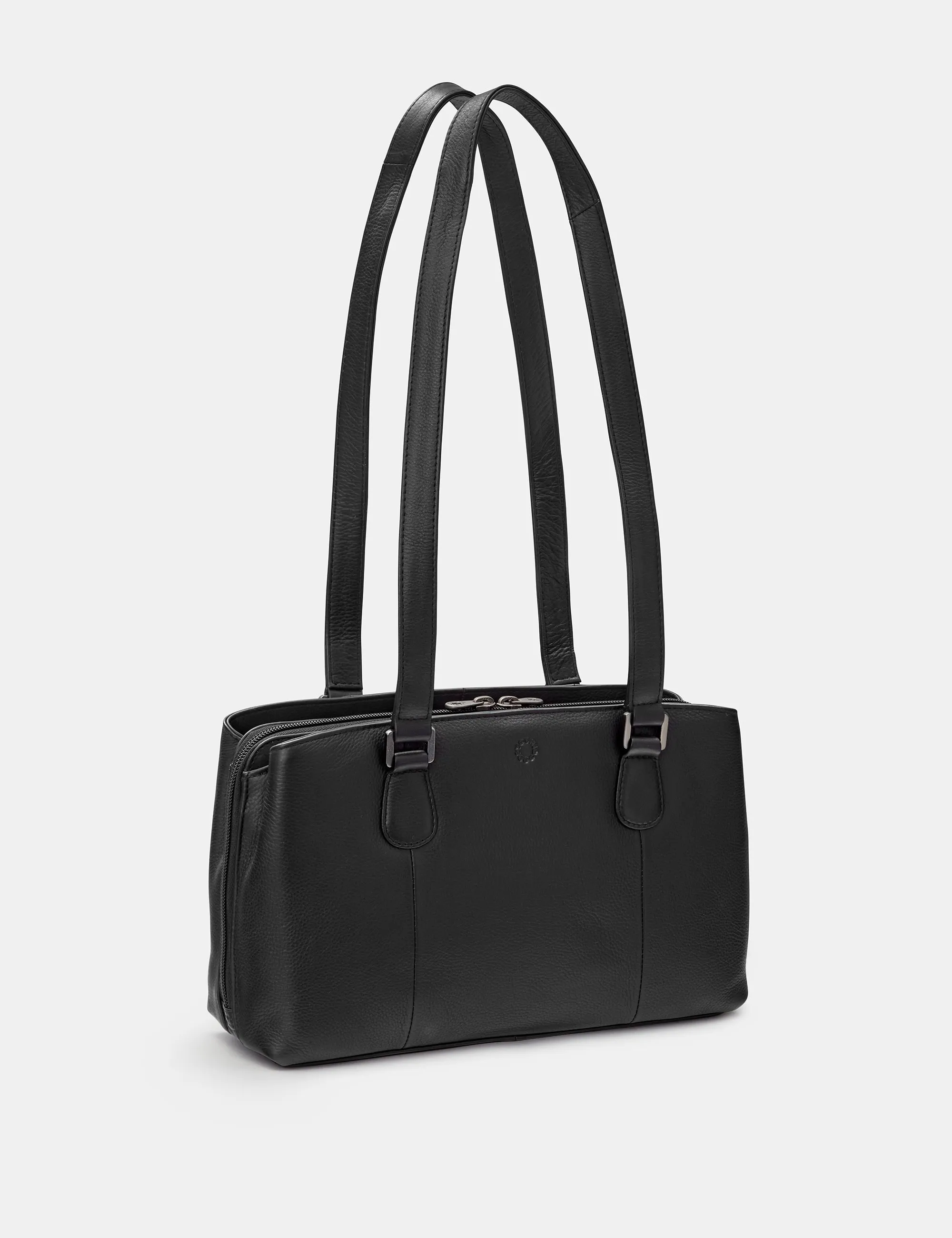 Ealing Black Leather Shoulder Bag