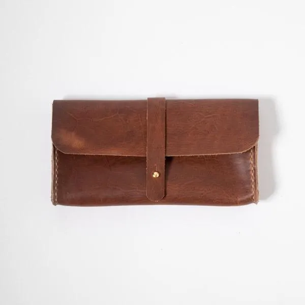 English Tan Clutch Wallet