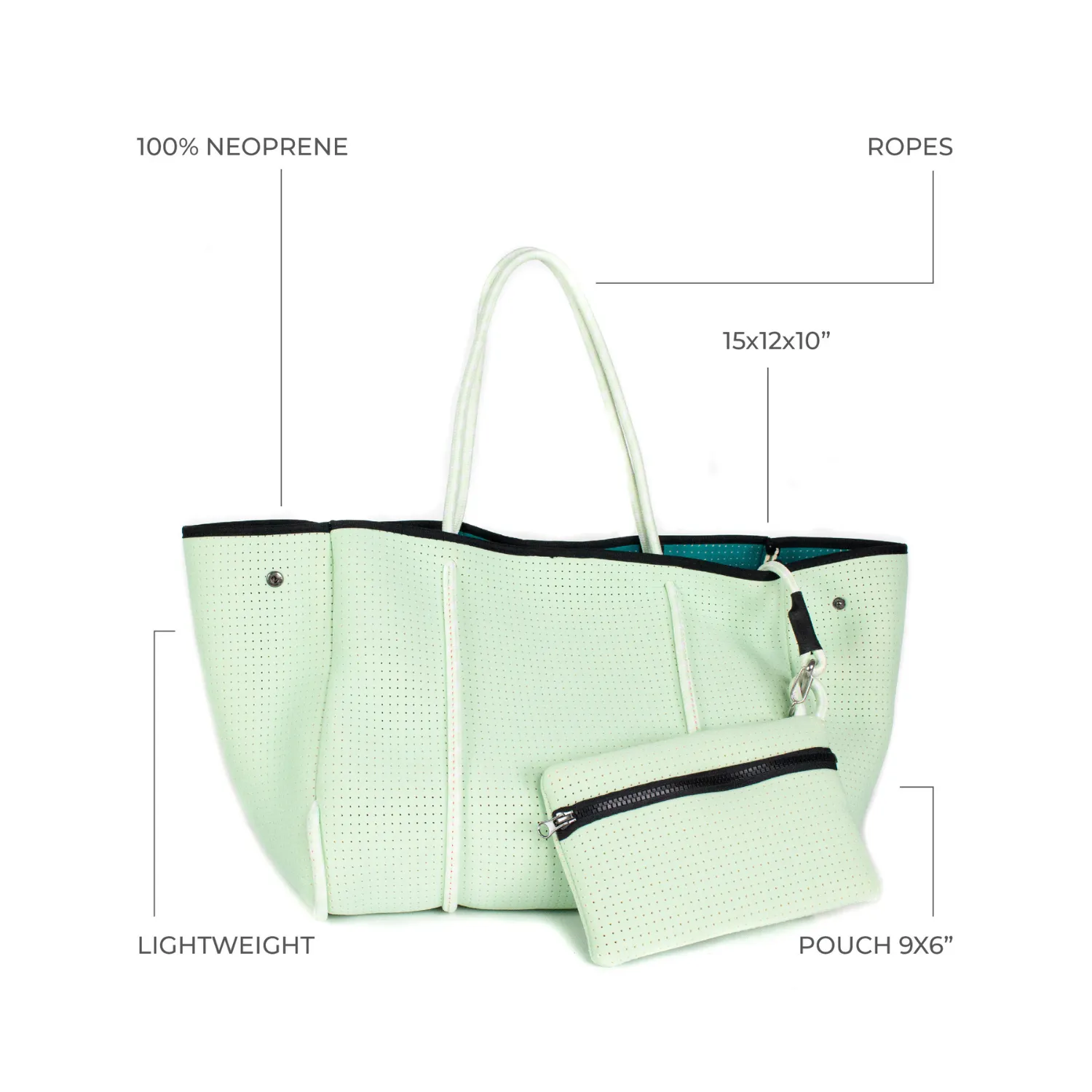 EVERYDAY TOTE GREEN PASTEL