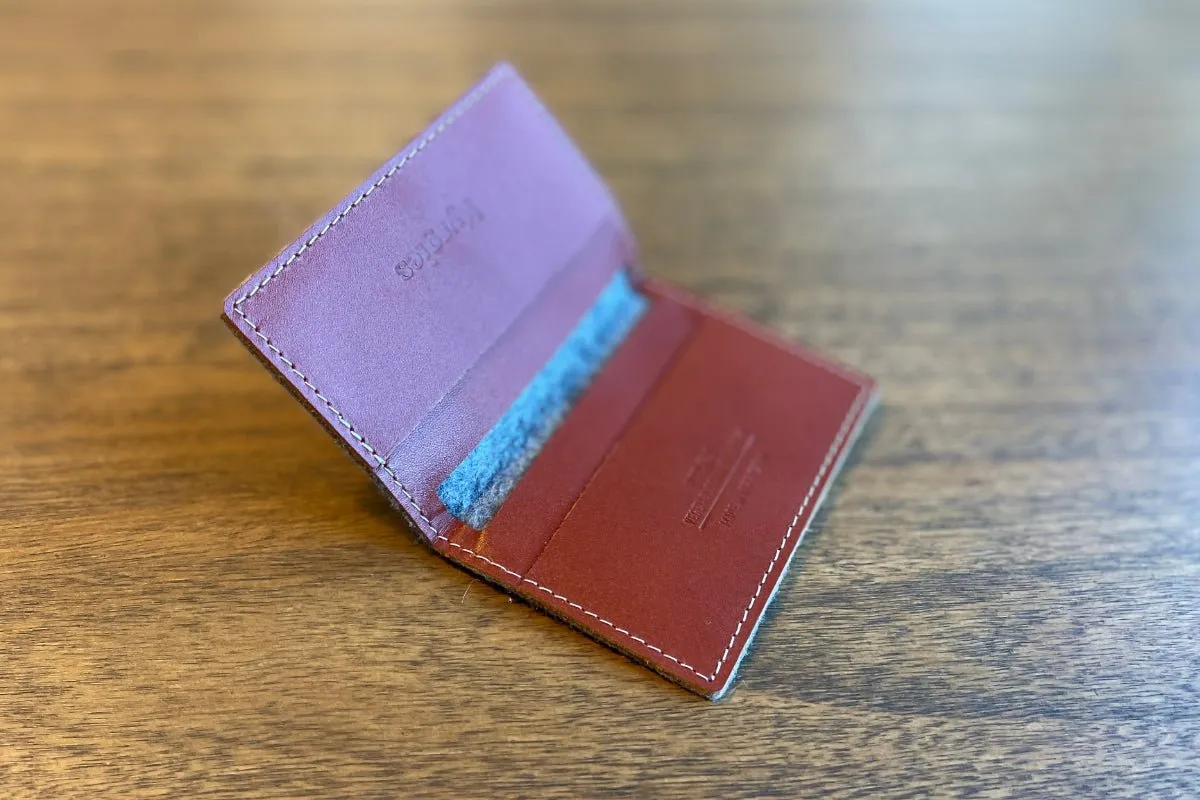 Felt and Leather Bifold Wallet