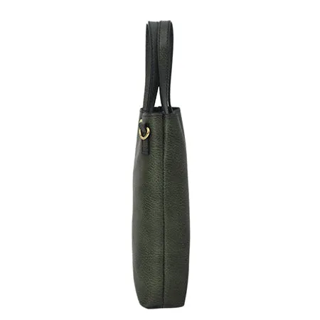 Green Faux Leather NGIL Bucket Handbag