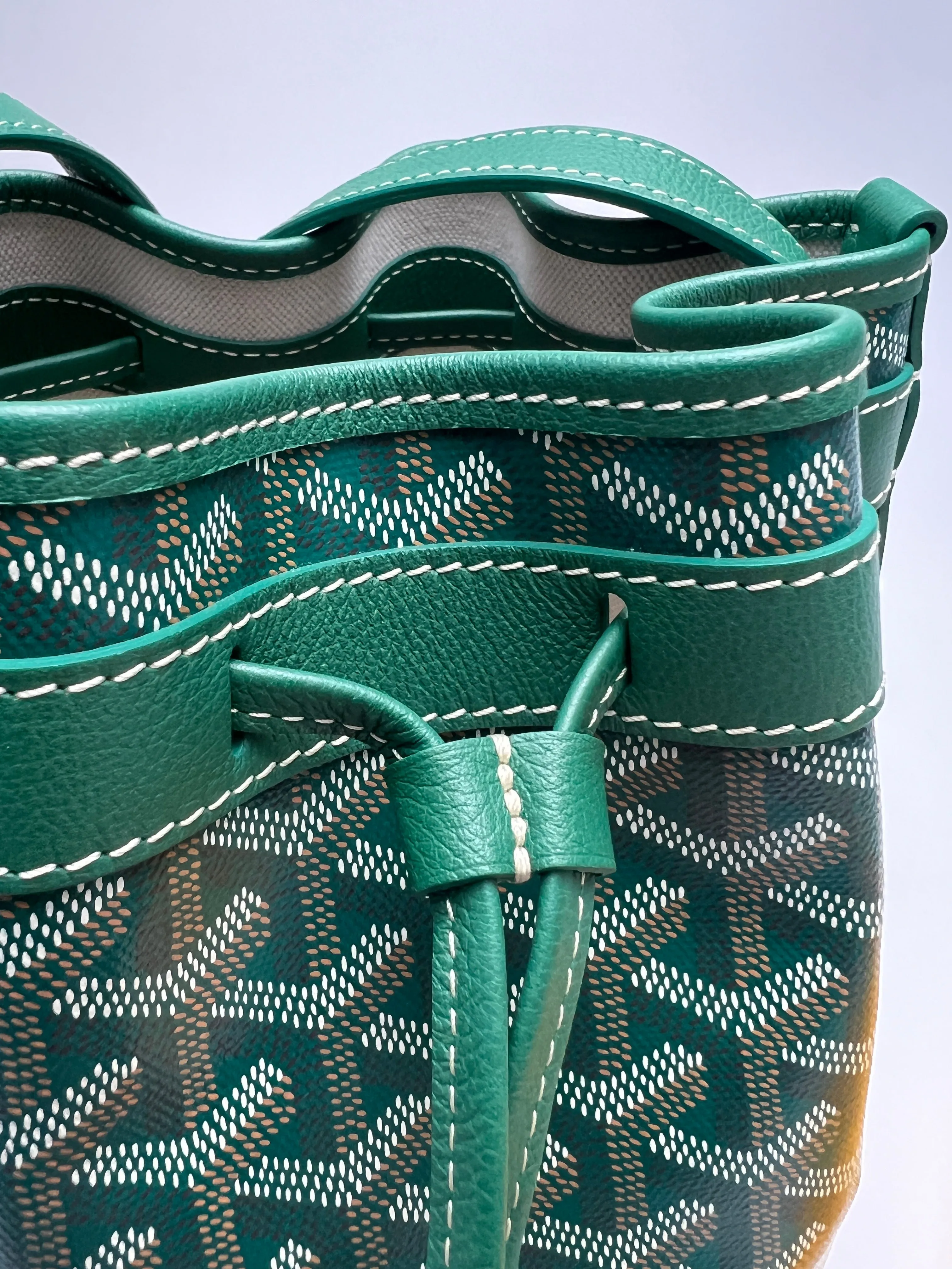 Green Goyardine Petit Flot Bucket Bag