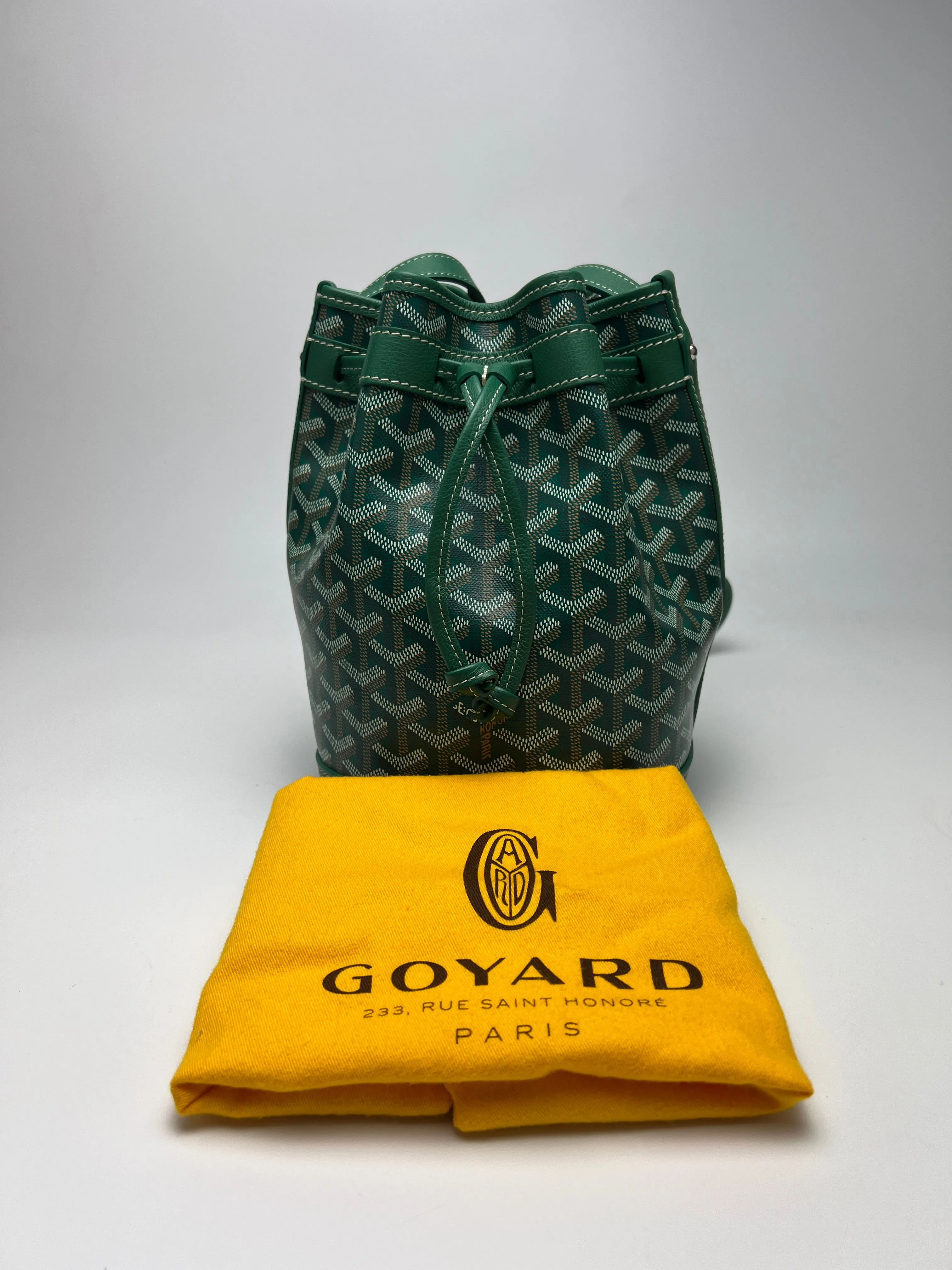 Green Goyardine Petit Flot Bucket Bag