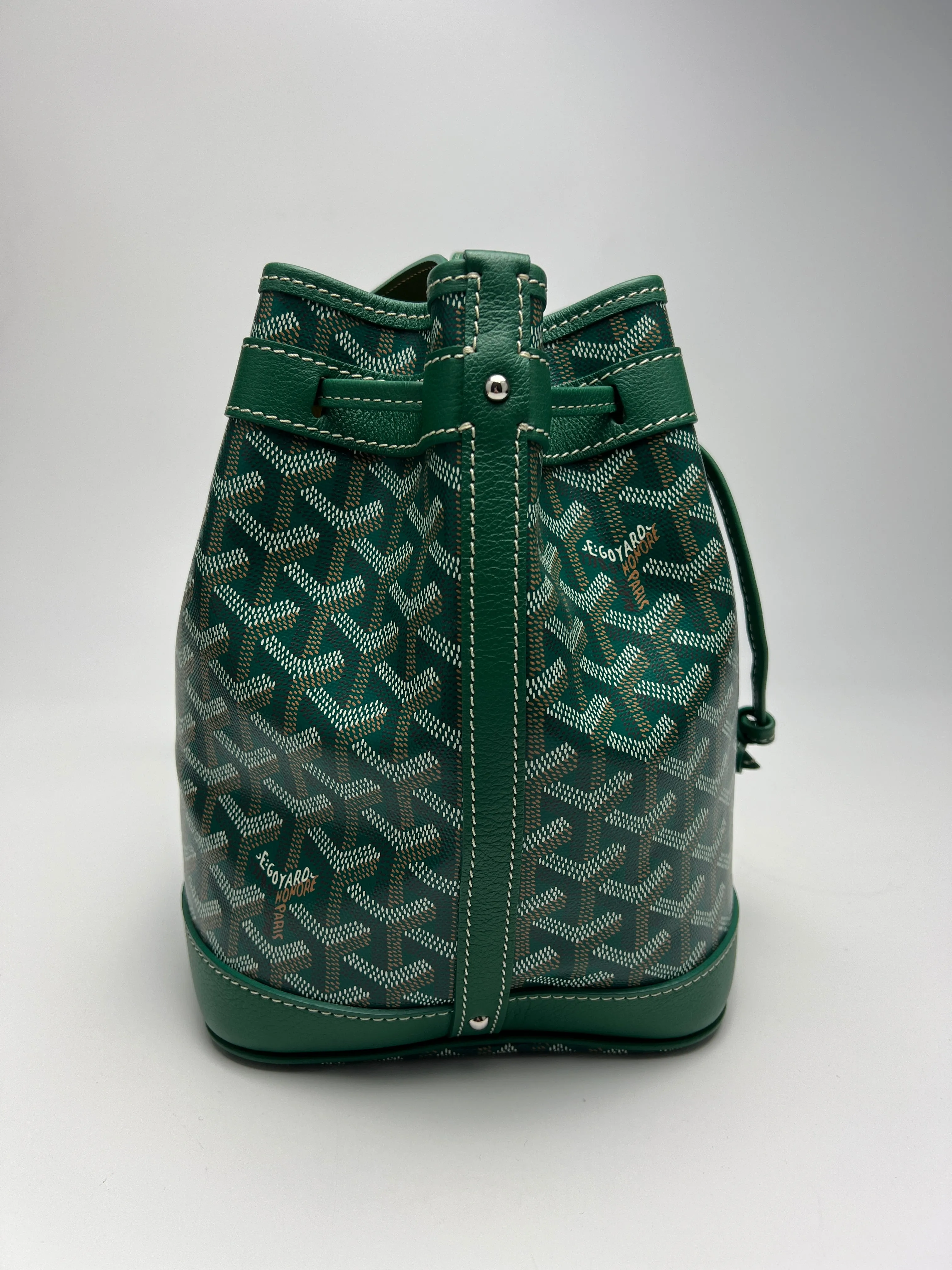 Green Goyardine Petit Flot Bucket Bag