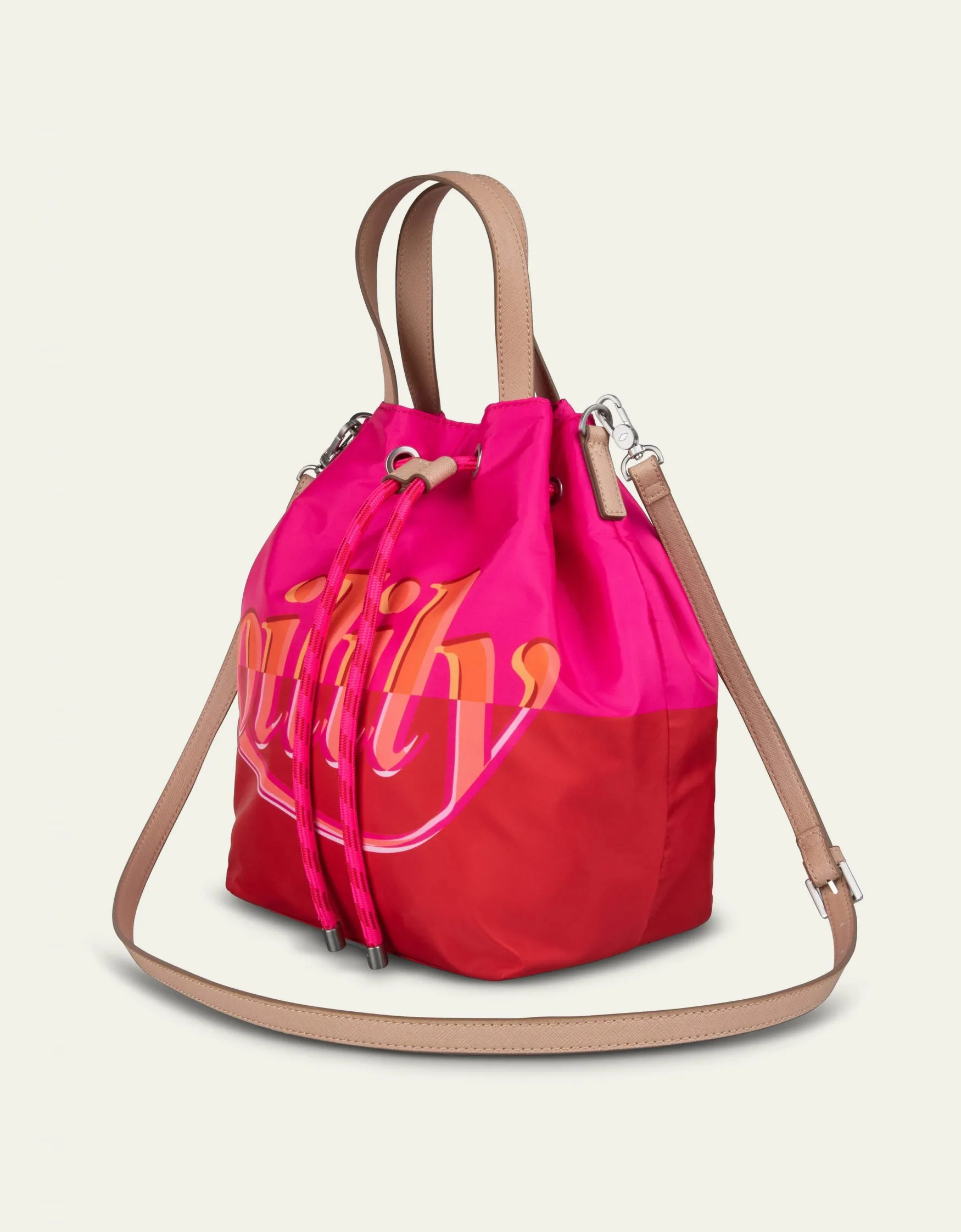 Handbag with Cord Red