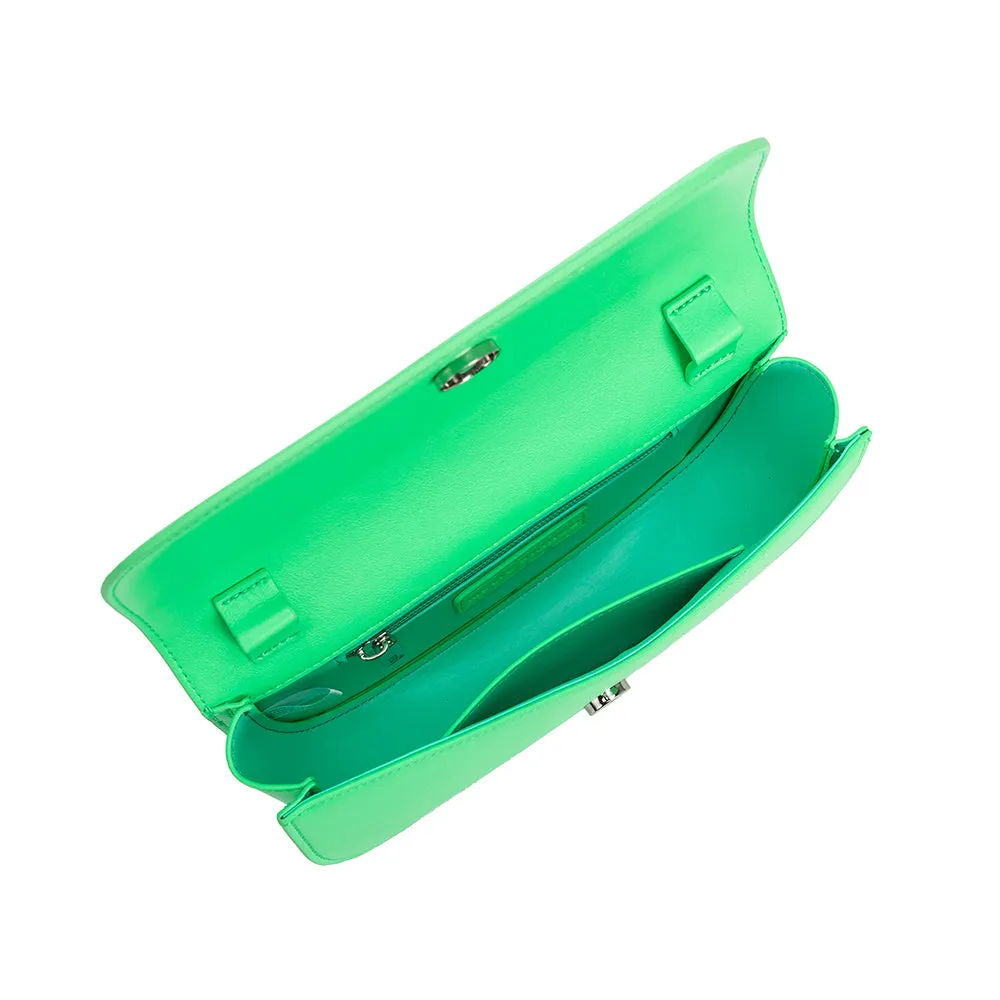 Inez Neon Green Recycled Vegan Shoulder Bag - FINAL SALE