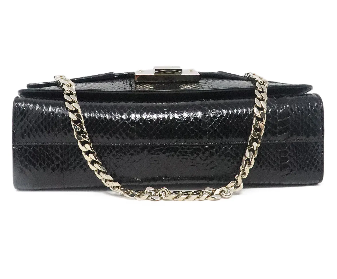 Jimmy Choo Black Leather Shoulder Bag