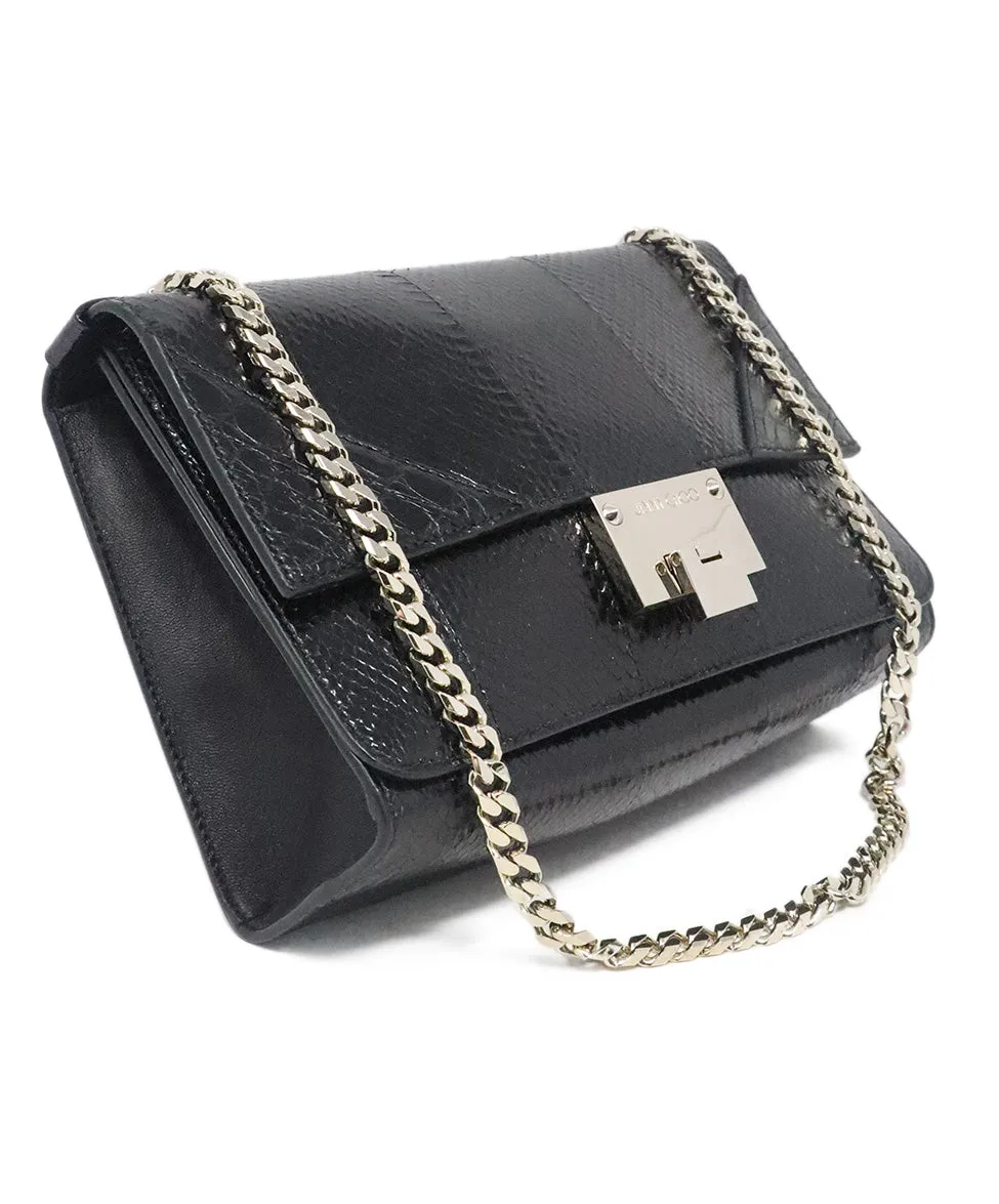 Jimmy Choo Black Leather Shoulder Bag