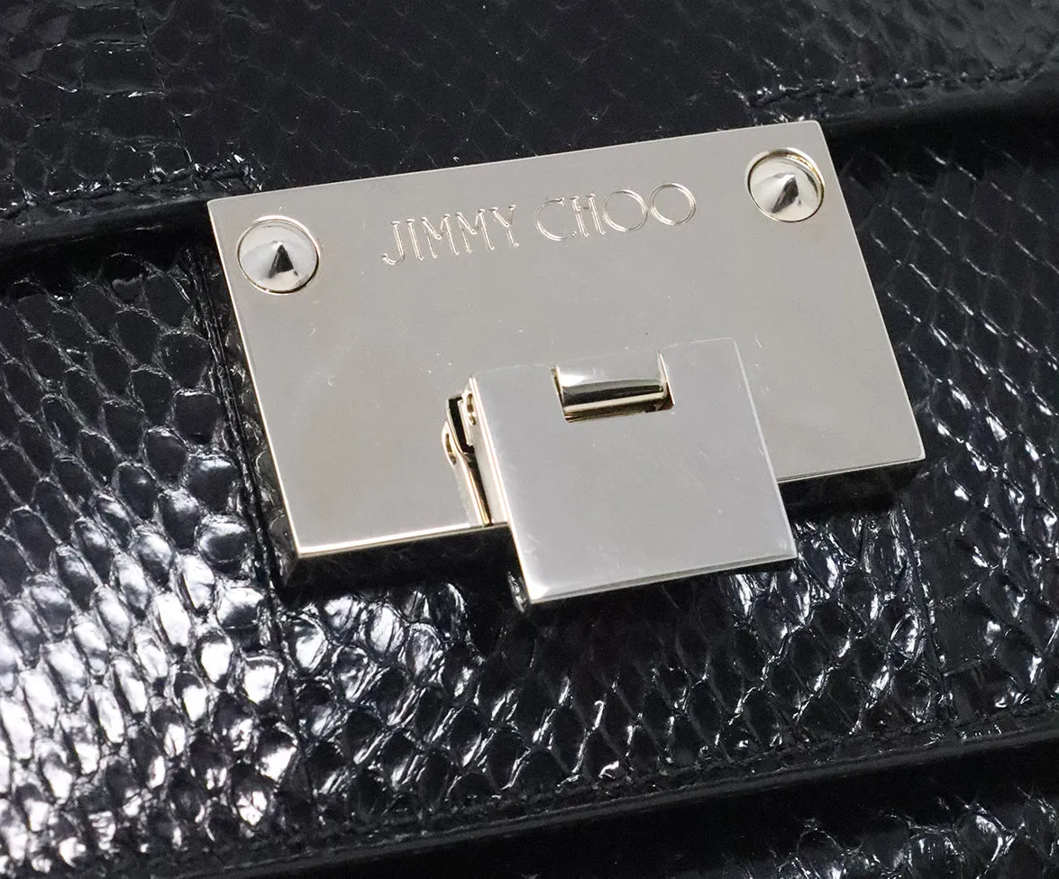 Jimmy Choo Black Leather Shoulder Bag