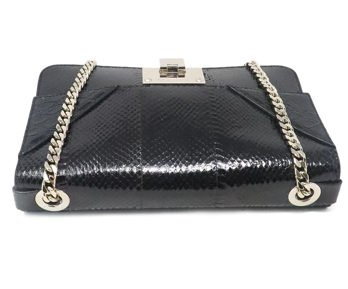 Jimmy Choo Black Leather Shoulder Bag