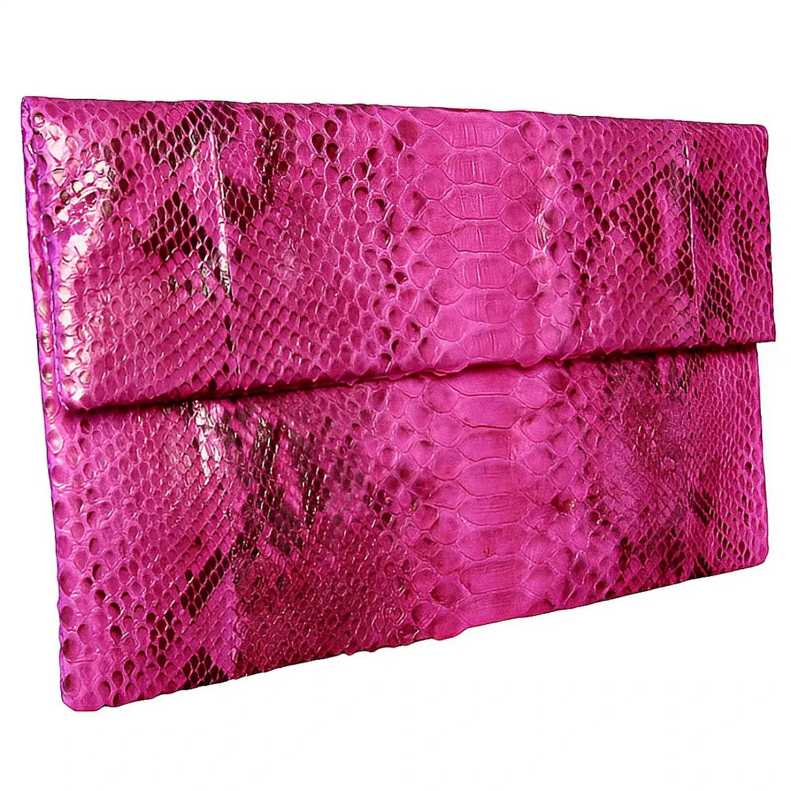 Lacquered Pink Clutch Bag