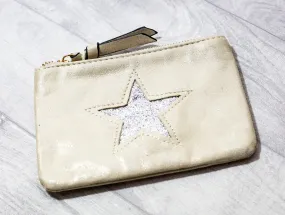 Large Star Coin Purse - Cream