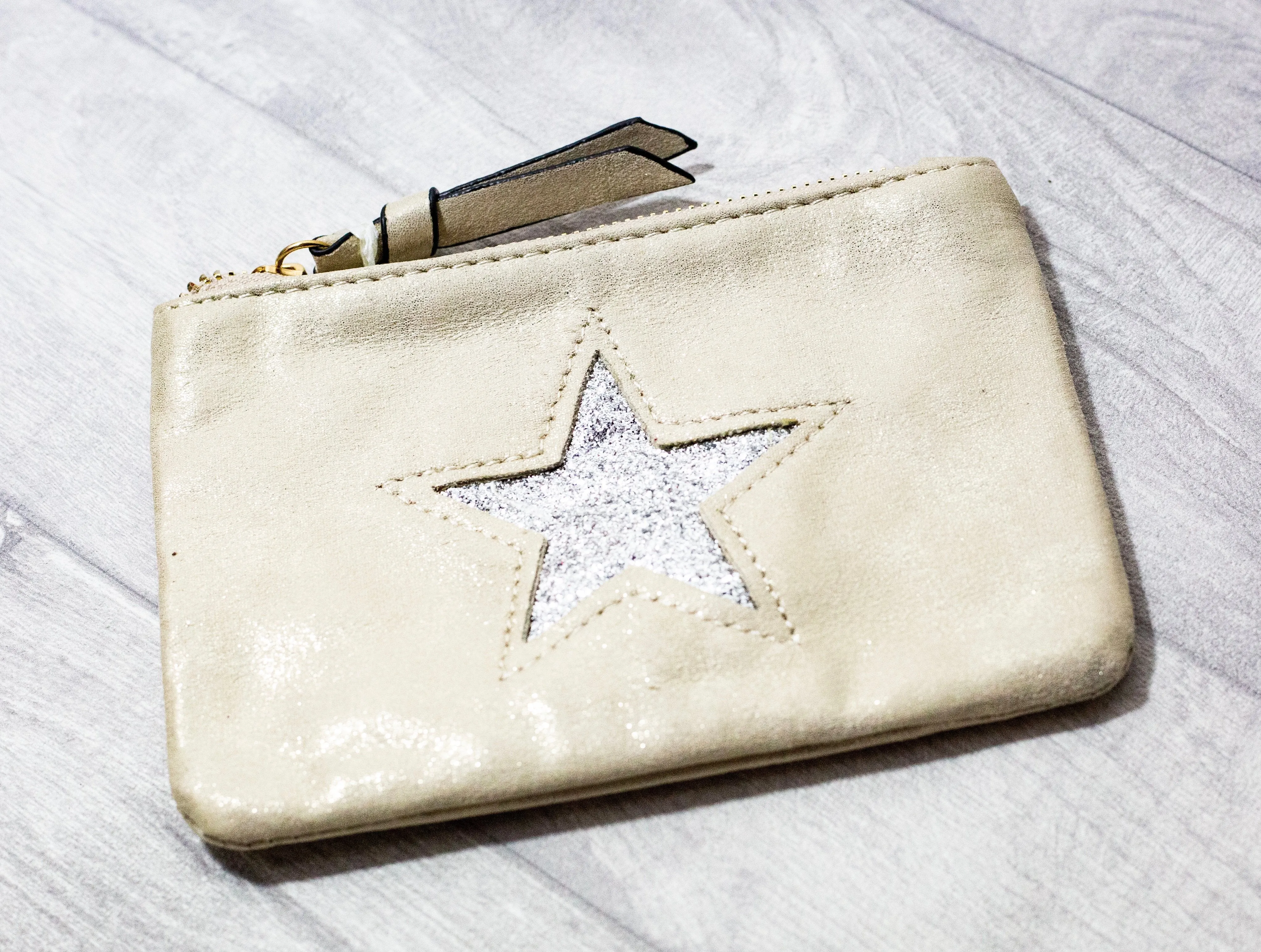 Large Star Coin Purse - Cream