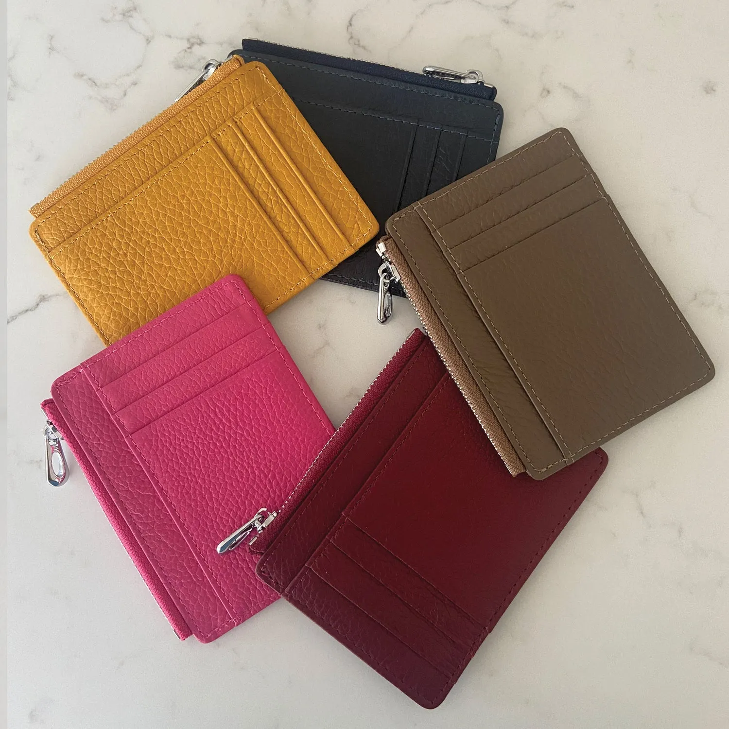 Leather Card Holder and Zip Purse