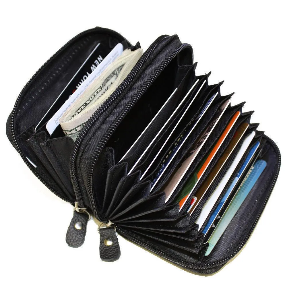 Leather Secure Cards Holder Wallet