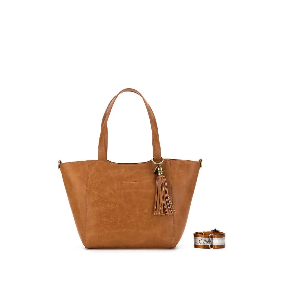 Liana 3 Piece Handbag Set Tan