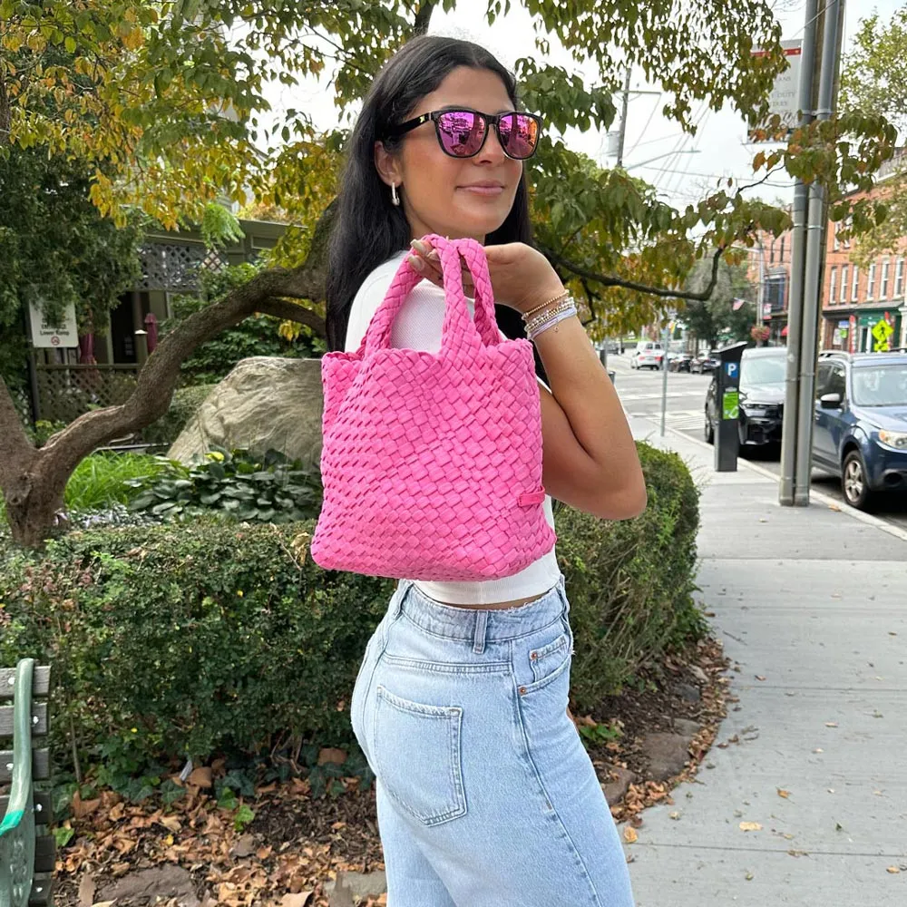 Linda Woven Velour Tote